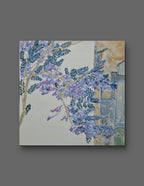 High-Temperature Glaze Ceramic Painting –A Hidden Corner of Blue Blossoms(Original 1/1) Xianyue Lee