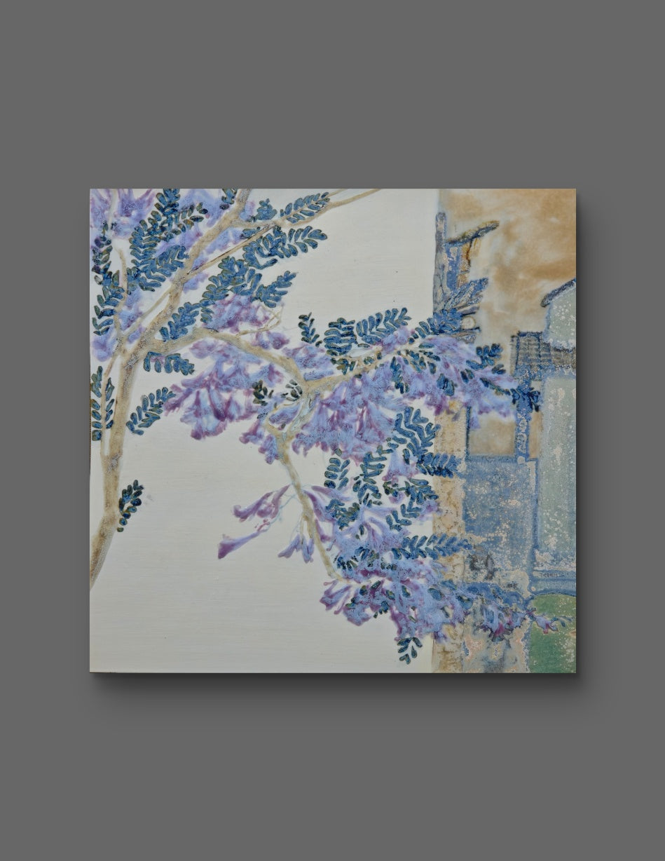 High-Temperature Glaze Ceramic Painting –A Hidden Corner of Blue Blossoms(Original 1/1) Xianyue Lee