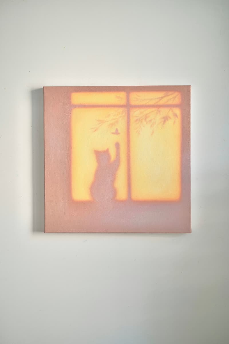 Texture & Light Oil Painting Series – Kitten & Butterfly Nian San