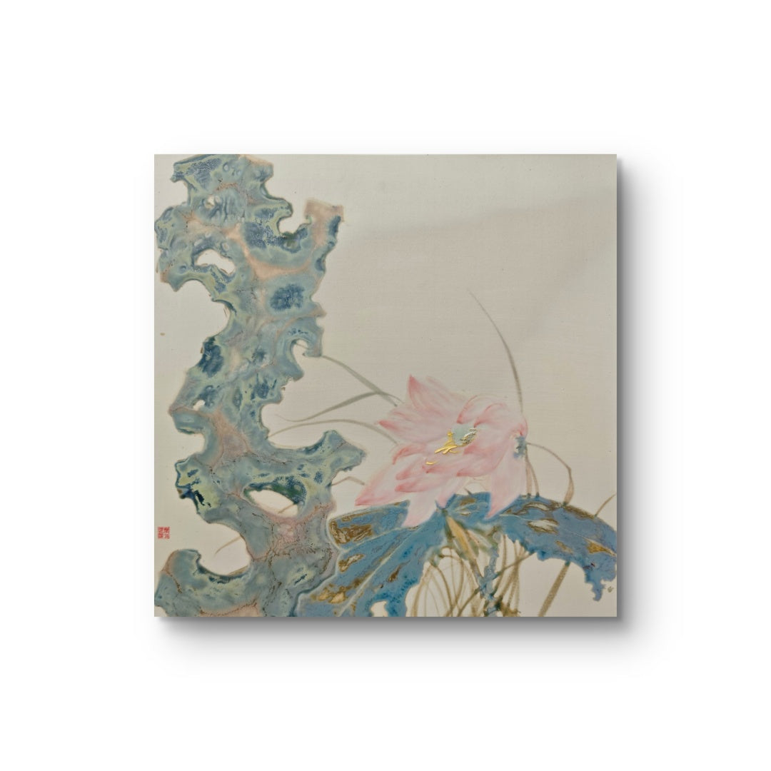 High-Temperature Glaze Ceramic Painting –Between Stone and Bloom (Original 1/1) Xianyue Lee