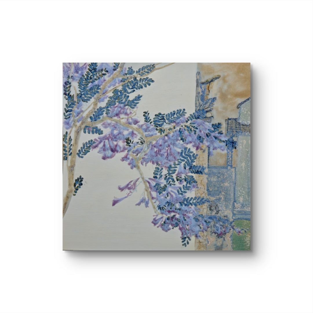 High-Temperature Glaze Ceramic Painting –A Hidden Corner of Blue Blossoms(Original 1/1) Xianyue Lee